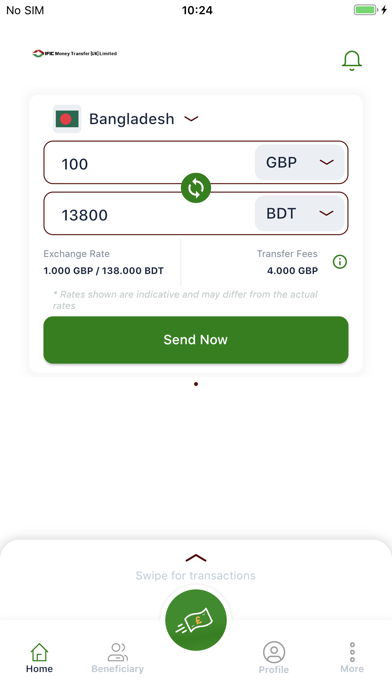 IFIC MONEY TRANSFER Screenshot