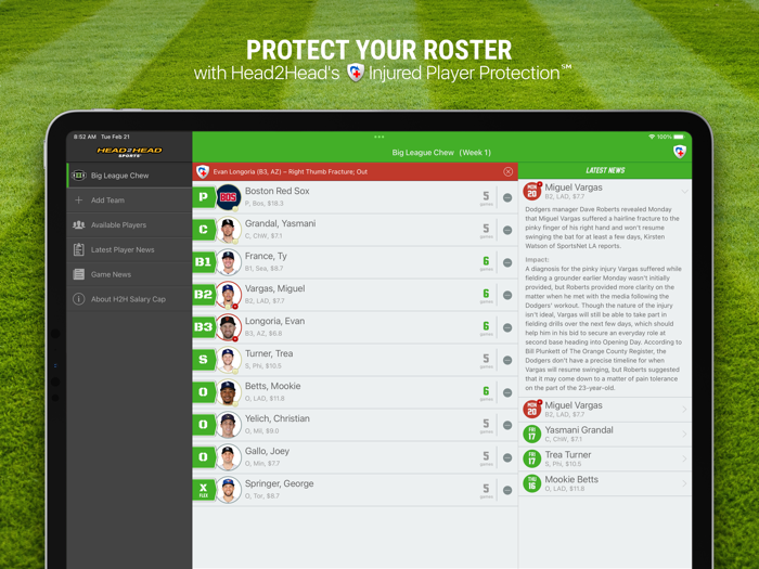 H2H Fantasy Baseball