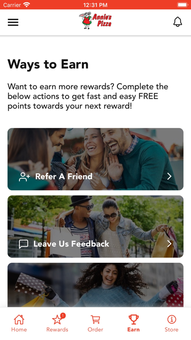 Annies Pizza Rewards Screenshot