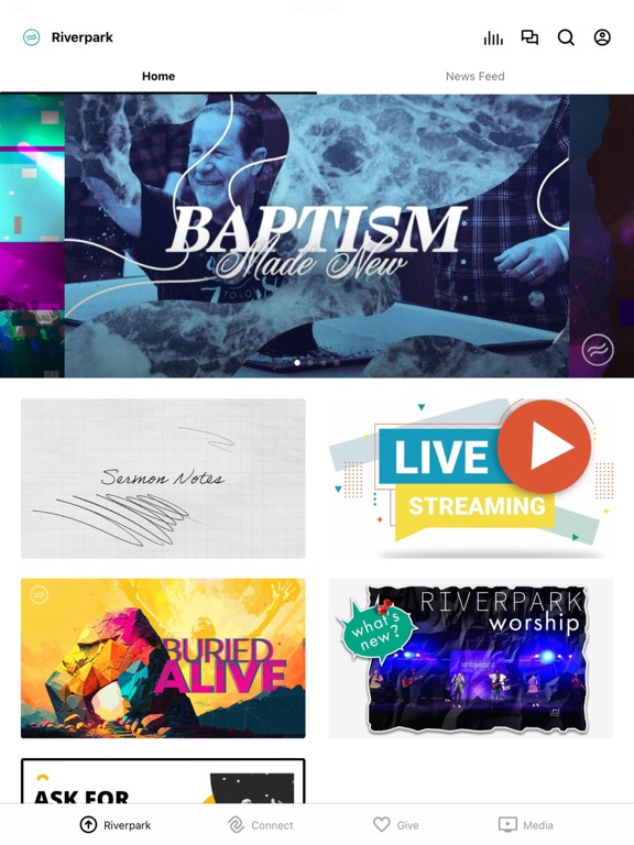 Riverpark Church iPad screenshot 1 - Lifestyle app