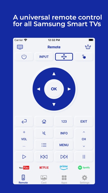 Smart remote for Samsung TV .