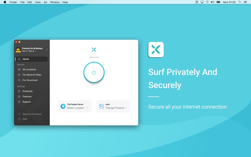 Screenshot #1 for X-VPN - Secure VPN Proxy