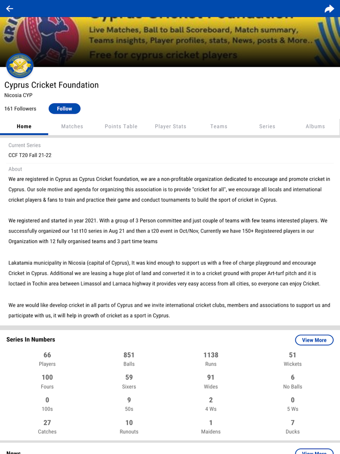 Cyprus Cricket App