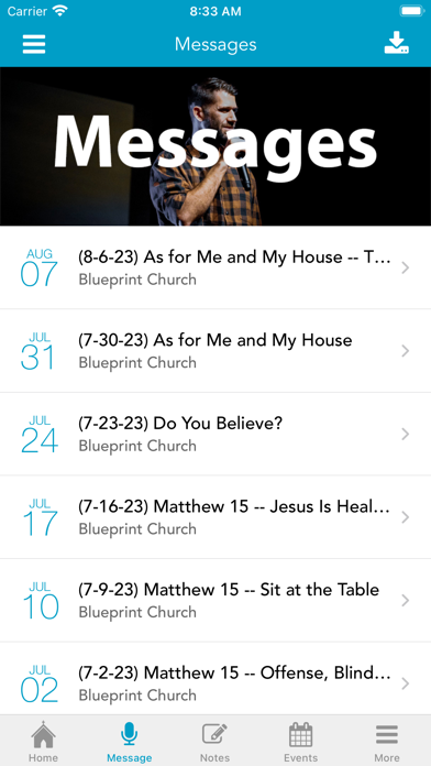 Blueprint Church App Screenshot