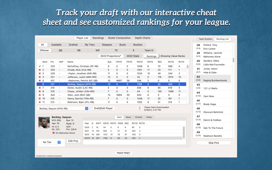 Fantasy Football Draft '23 - 1.3 - (macOS)
