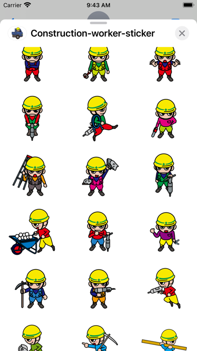Construction worker sticker Screenshot