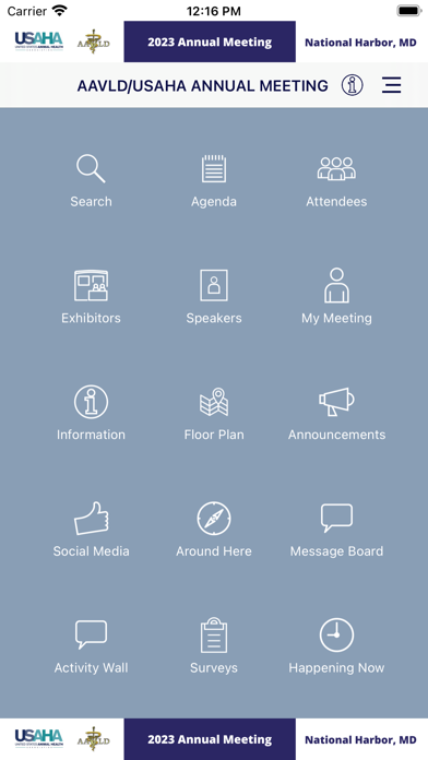 AAVLD/USAHA Annual Meeting Screenshot