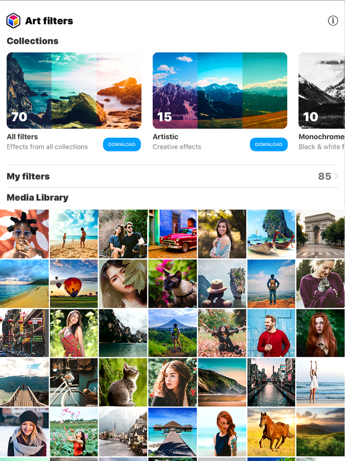 Art filters. Photo editor