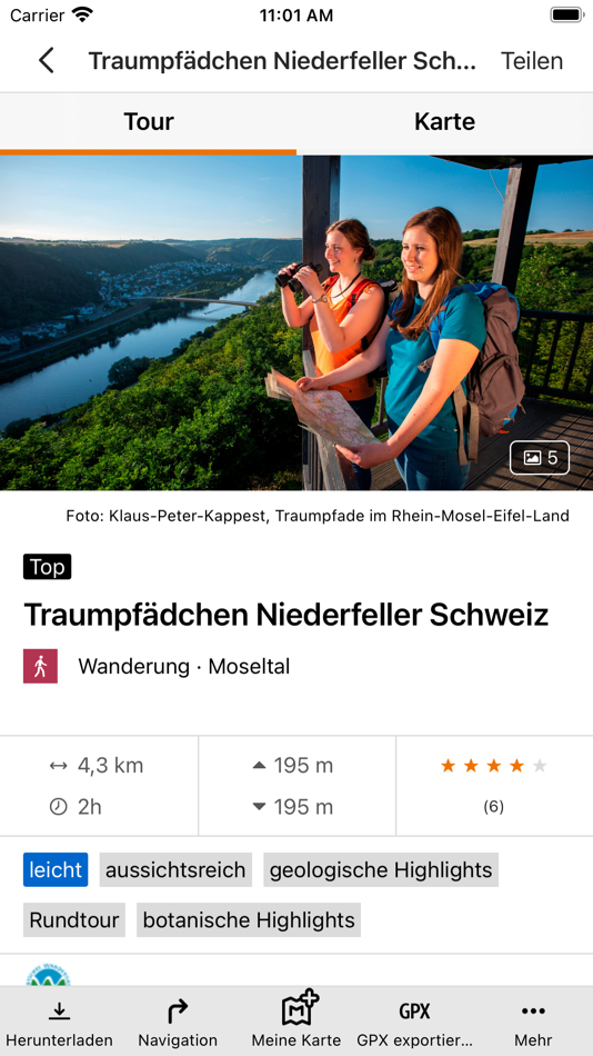 #5. Traumpfade (iOS) By: Outdooractive AG