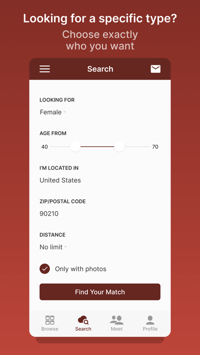 Widow Singles Dating App Screenshot