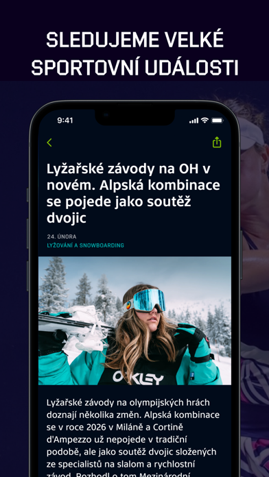 ČT sport Screenshot