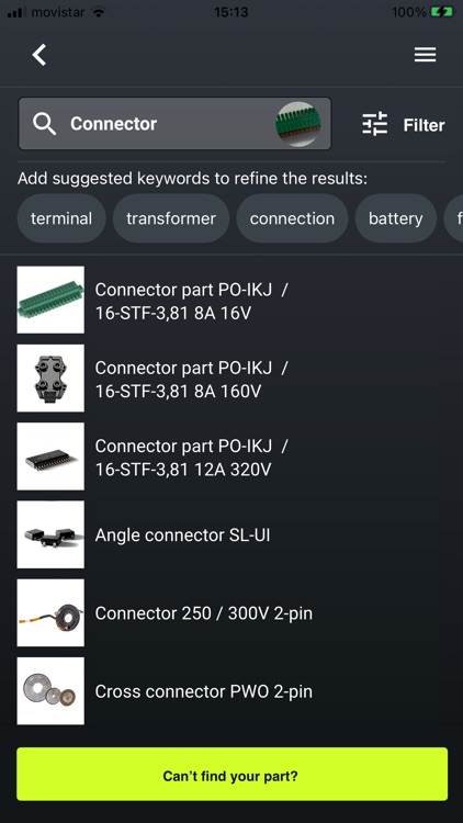 Partium Enterprise Part Search
