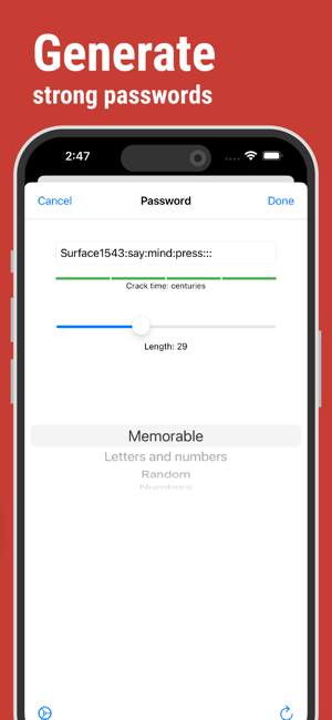 「Password Keeper SafeInCloud 1」のスクリーンショット