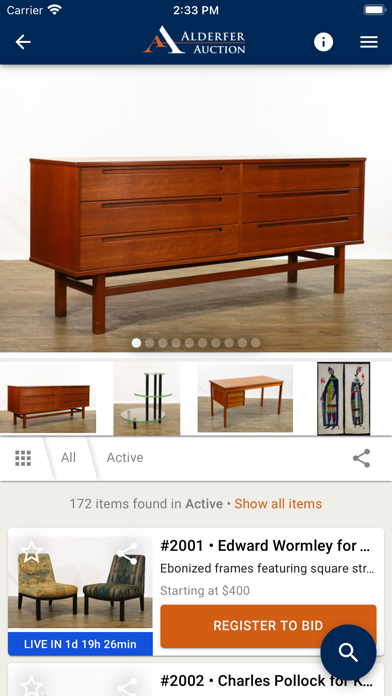 Alderfer Auction Screenshot