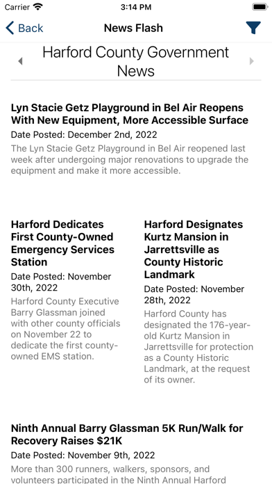 Harford County Maryland Screenshot