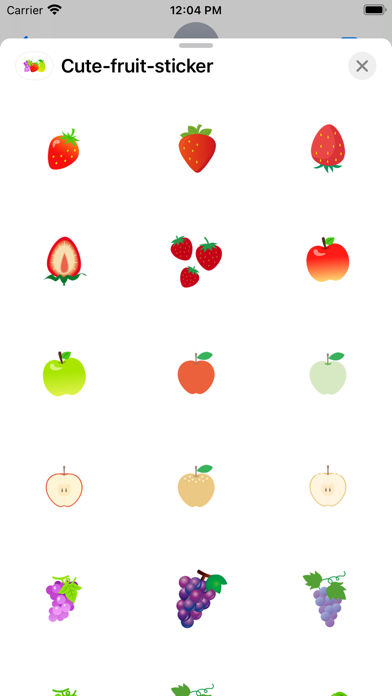 Cute fruit sticker Screenshot