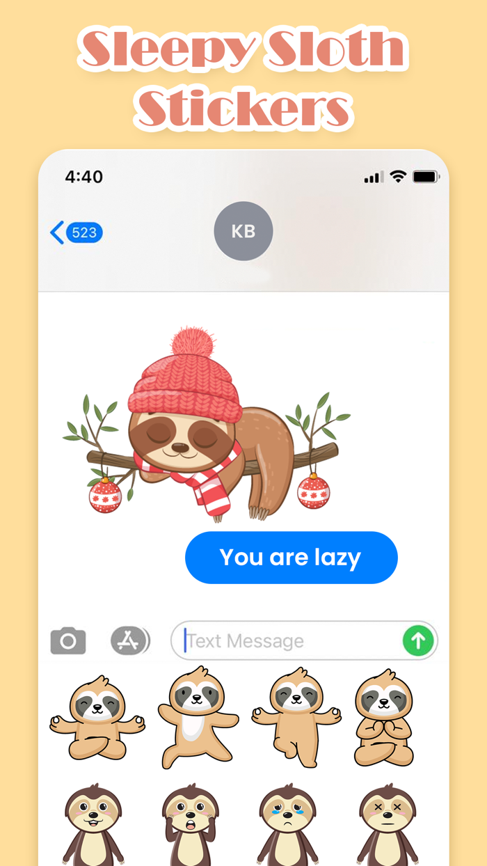 Lazy Sloth Stickers