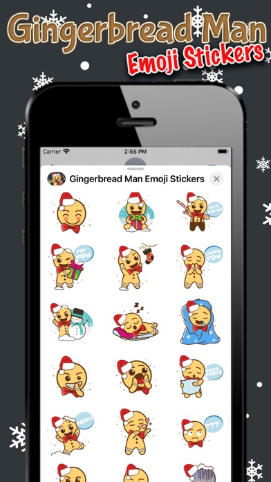 Gingerbread Man Emoji Stickers screenshot 3