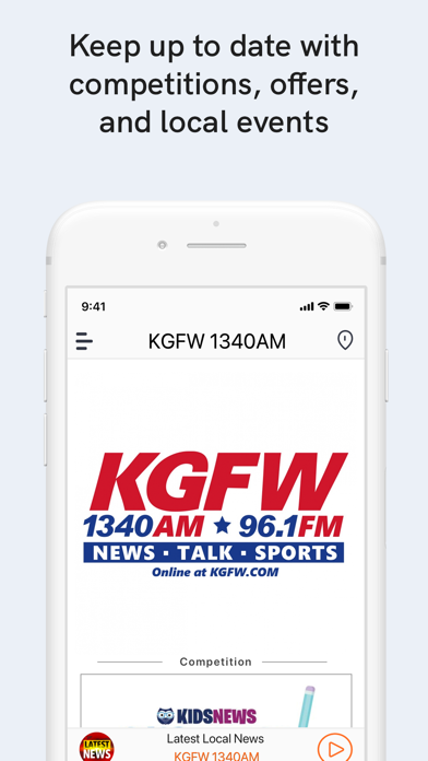 KGFW 1340AM Screenshot