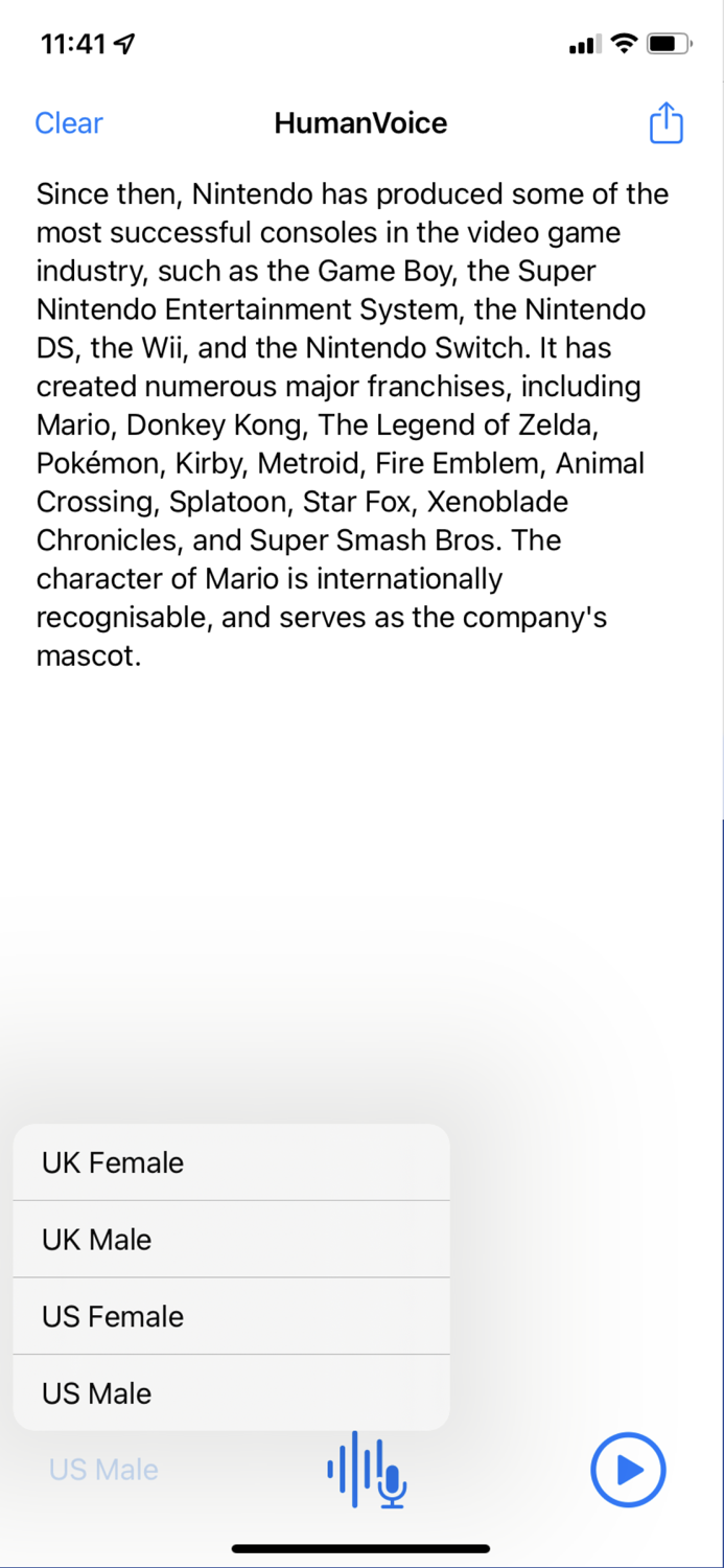 HumanVoice - Text to Voiceover