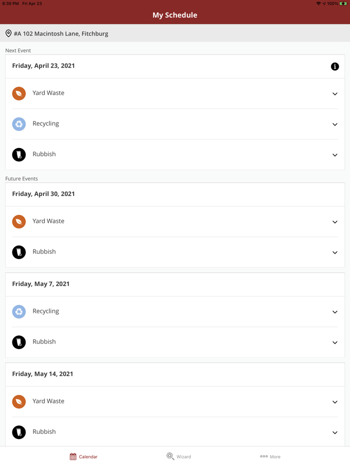 Fitchburg Trash and Recycle Tool
