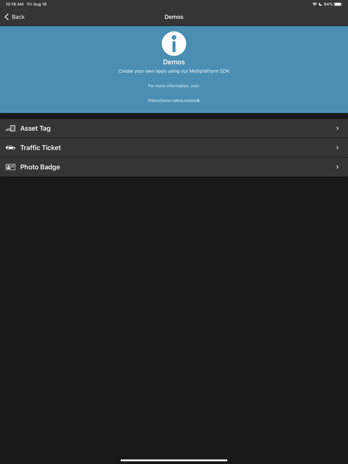 Zebra Printer Setup Utility
