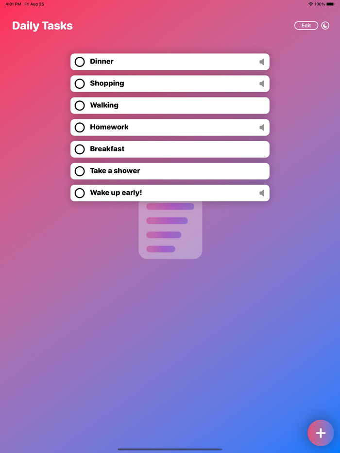 Daily Tasks and Voices