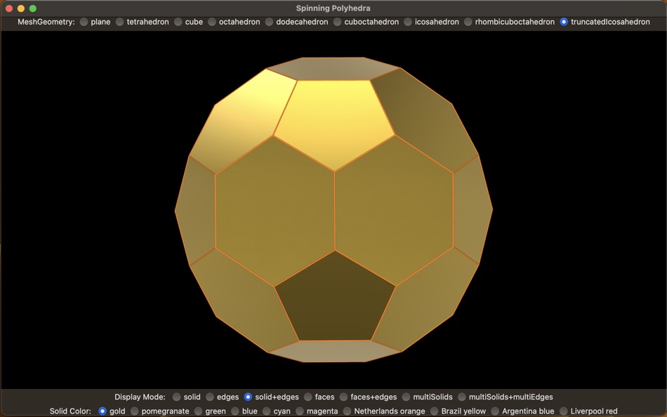 #1. SpinningPolyhedra (macOS) 게시자: Keith Bromley