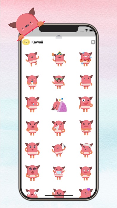 Cute Kawaii Stickers iMessageのおすすめ画像3