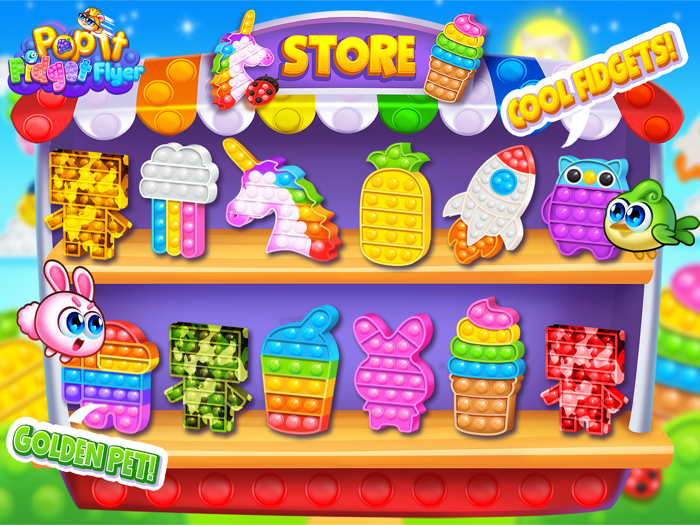 Pop It Fidget Flyer 3D Toys