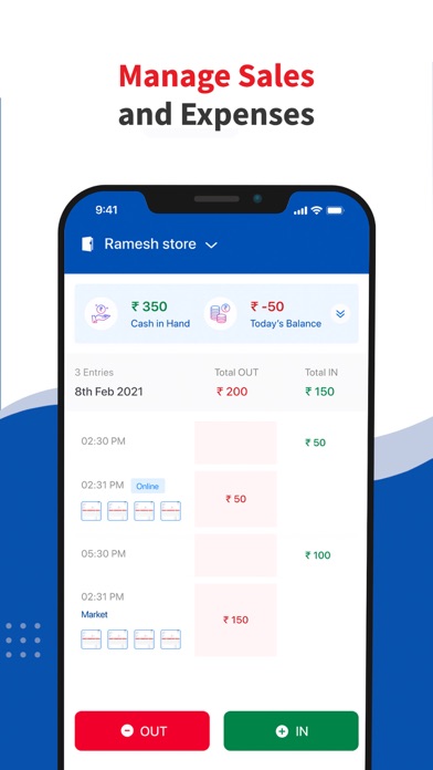Cash Book: Sales & Expense App Screenshot