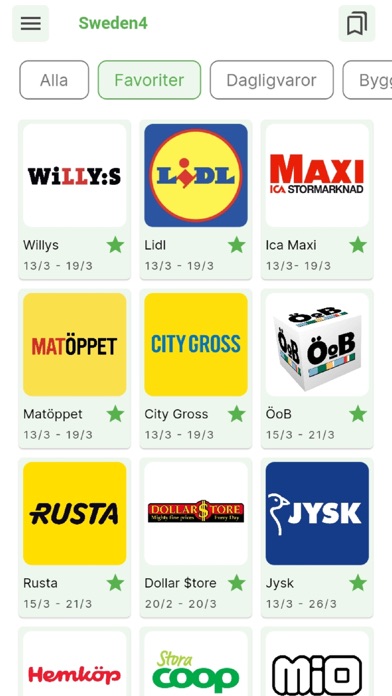 Sweden4 veckans erbjudanden Screenshot