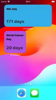 countdown, widgets iphone screenshot 2