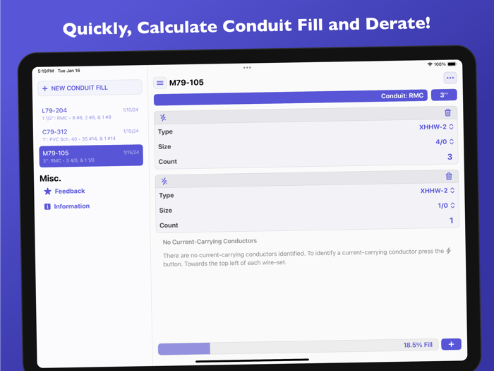 Derated Conduit Fill