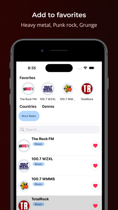 Rock Radio Music Stations FM Screenshot