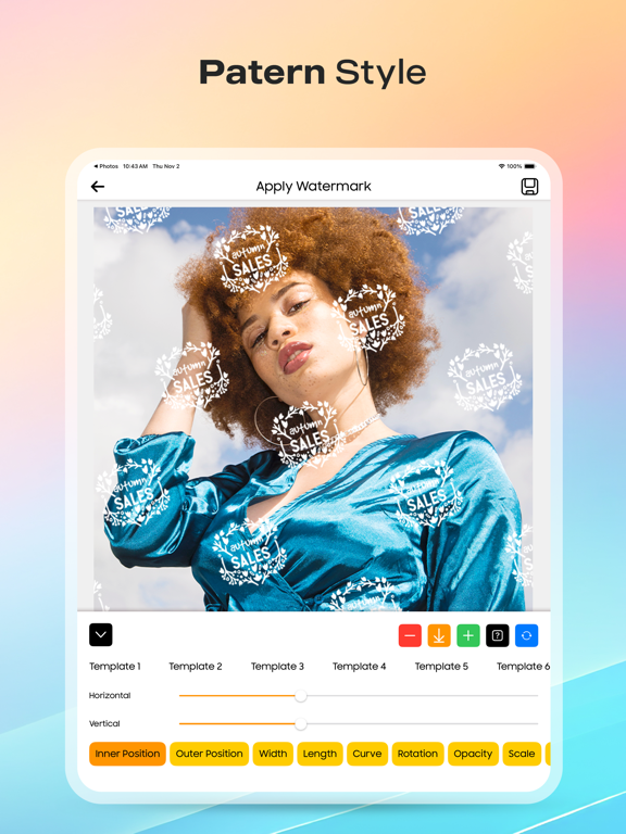 Watermark: Logo, Text on Photo iPad screenshot 7 - Photo & Video app