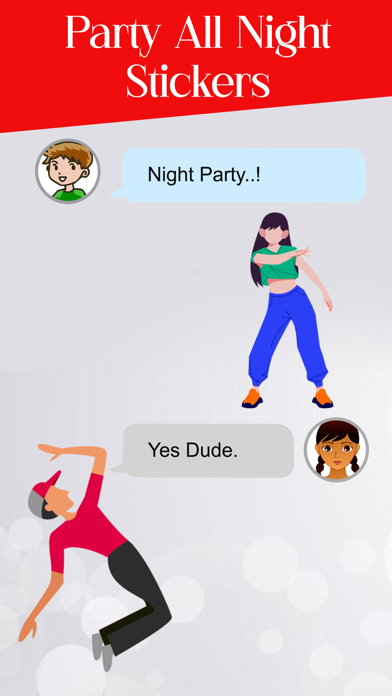 Party All Night Stickers Screenshot