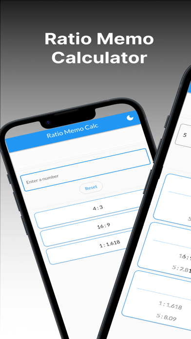 Ratio Memo Calculator Screenshot