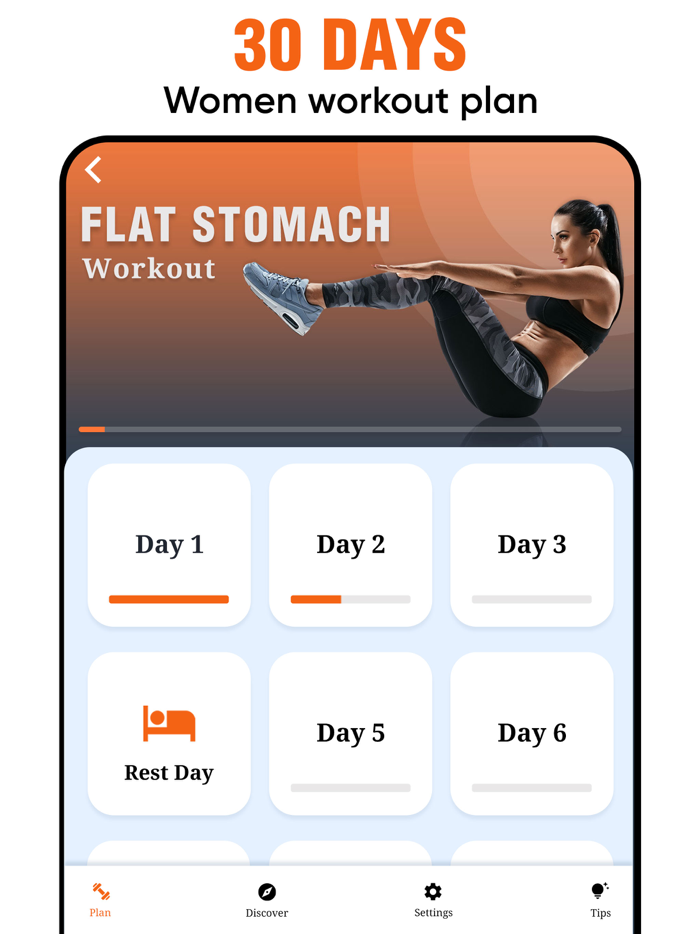 Flat Stomach Workout - 30 Days