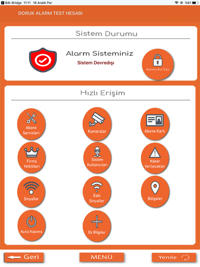 Doruk Alarm Sinyal Takibi