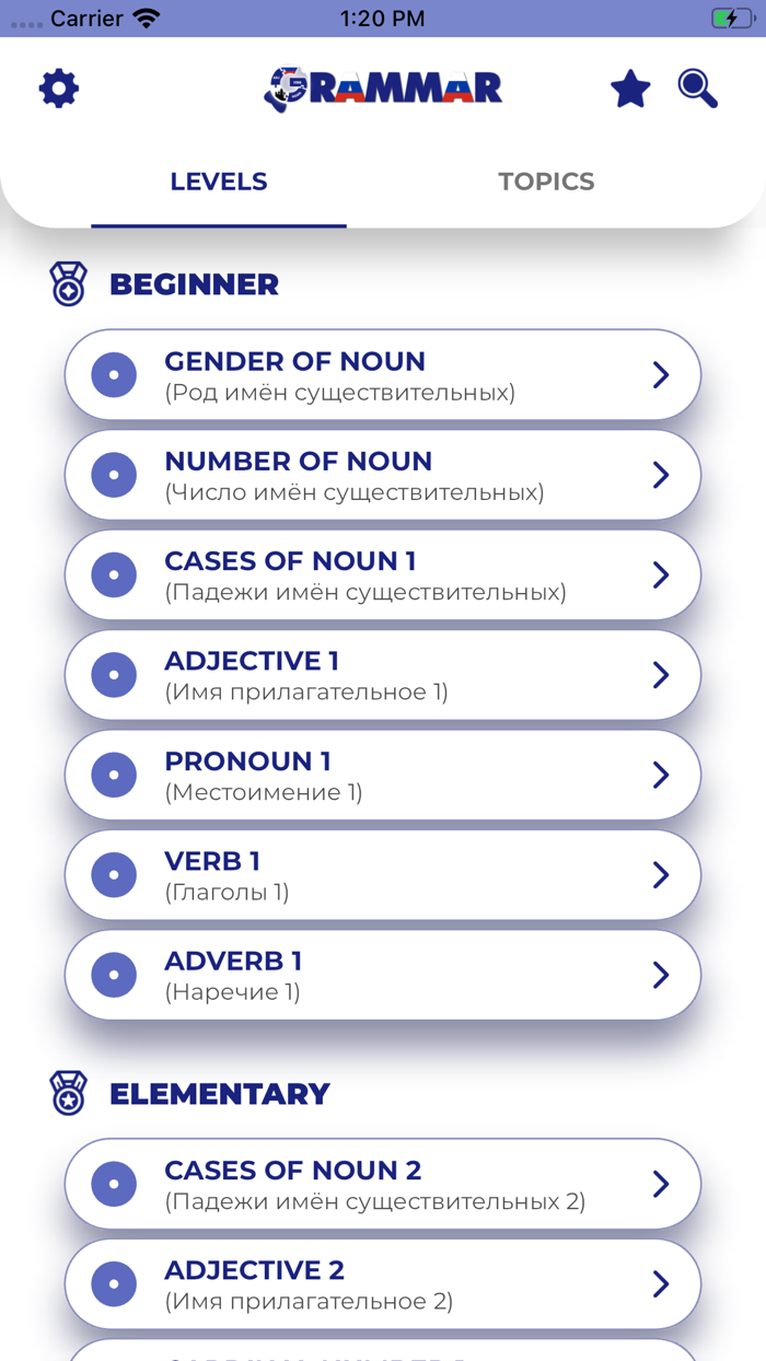 Russian GrammarーLessons・Tests
