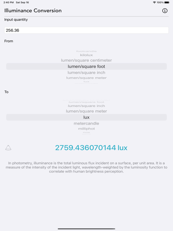 Screenshot #5 pour Illuminance Conversion