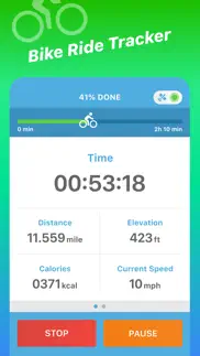 bike ride tracker: bicycle gps iphone screenshot 1