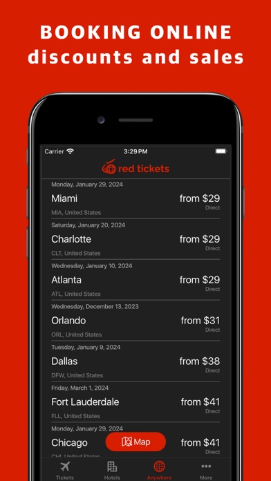 Red Tickets: Flight bookings Screenshot