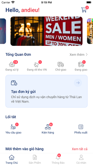 Thái Ordering Screenshot