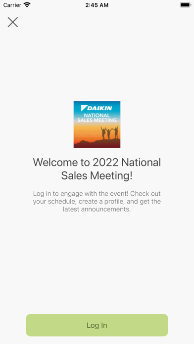 Daikin Meetings & Events Screenshot
