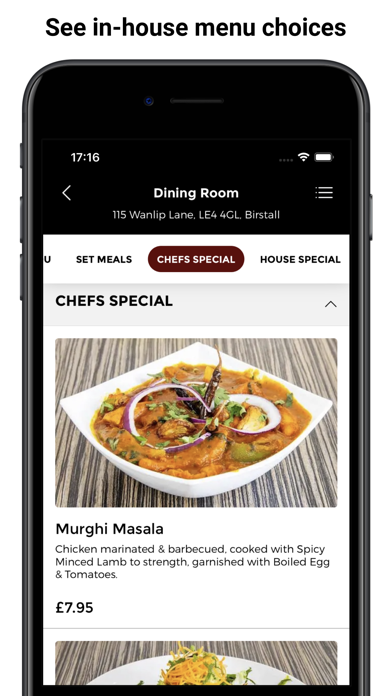 Dining Room App Screenshot