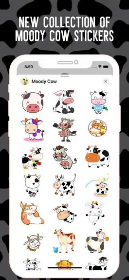 Game screenshot Moody Cow Stickers apk