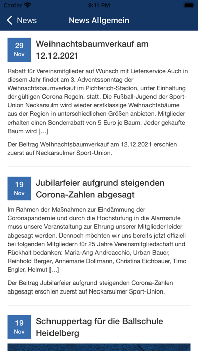 Sport-Union Neckarsulm e.V. Screenshot