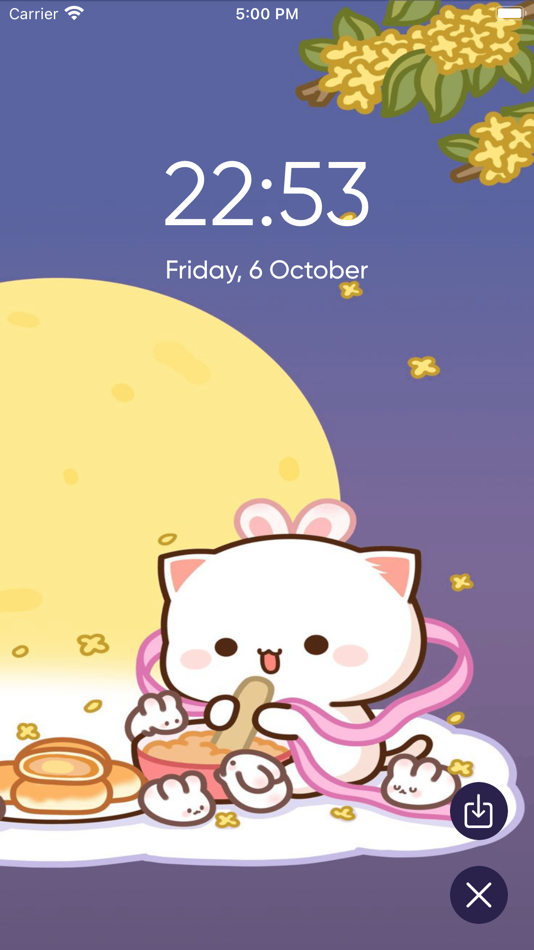 #1. Mochi Peach Cat Wallpapers (iOS) By: AICHA AMMADI